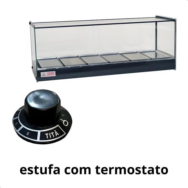 Imagem de Estufa evr vitrine aquecedora de salgados 06 bandejas 127v