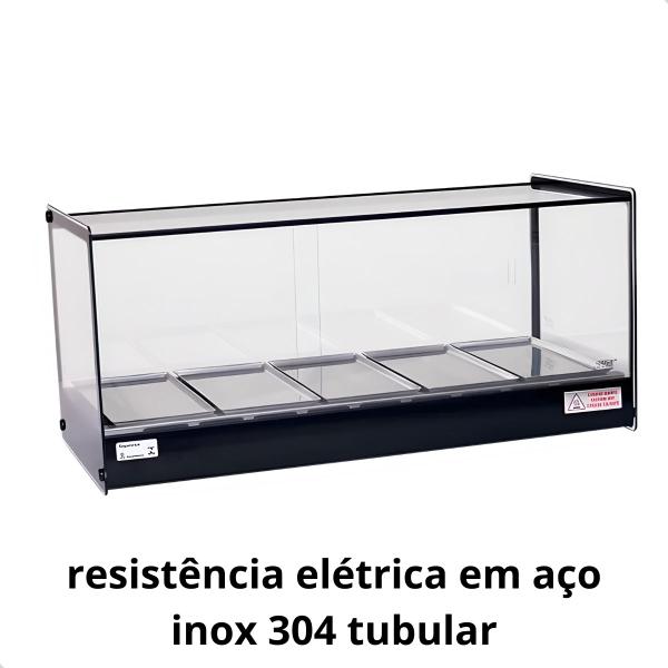 Imagem de Estufa para salgados 5 bandejas reta