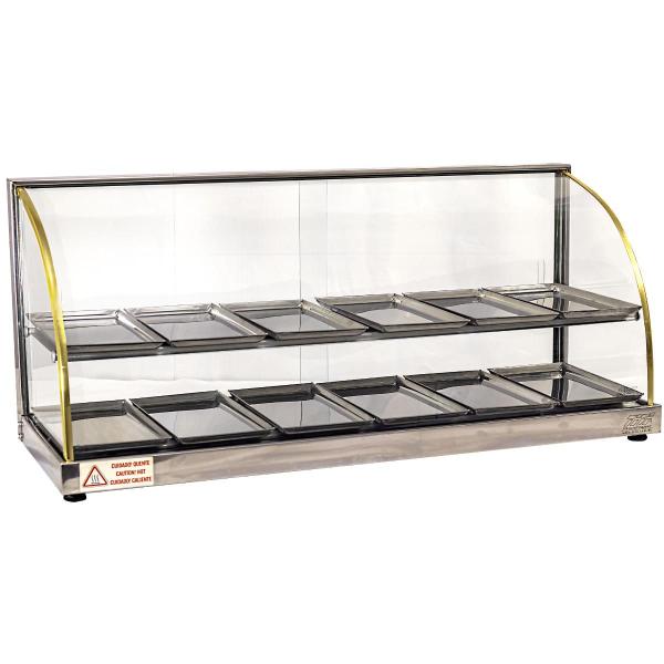 Imagem de Estufa Para Salgados Dupla 12 Bandejas Titã Vitrine Expositor Inox Linha W