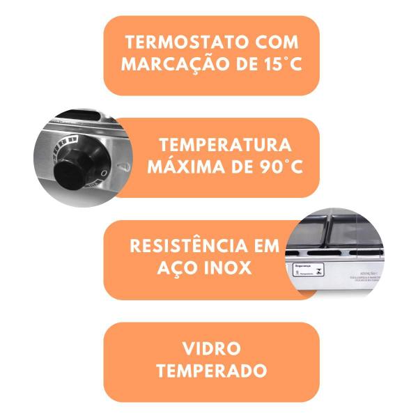 Estufa Para Salgados Quadrada Dupla 10 Bandejas EVR BC Titã Imagem de Estufa Para Salgados Quadrada Dupla 10 Bandejas EVR BC Titã