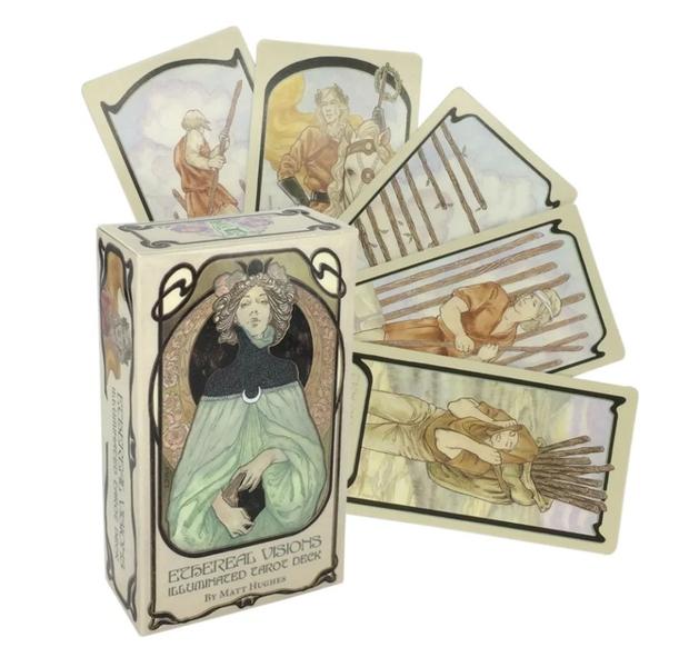 Imagem de Ethereal Visions illuminated Tarot Deck Tarô Das Visões Etéreas iluminadas Baralho de Cartas de Oráculo