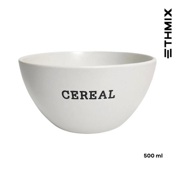 Imagem de ETHMIX, Tigela, Cuia, Bowl, Pote para Cereal, Porcelana, 500 ml, Branca