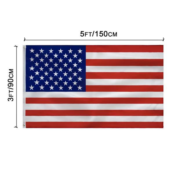 Imagem de EUA BANDEIRA Bandeira Americana 3x5 FT- Indoor/Outdoor Quality Poly