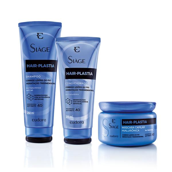 Eudora Kit Siàge Hair Plastia Shampoo + Máscara + Condicionador Eudora Kit Siàge Hair Plastia Shampoo + Máscara + Condicionador