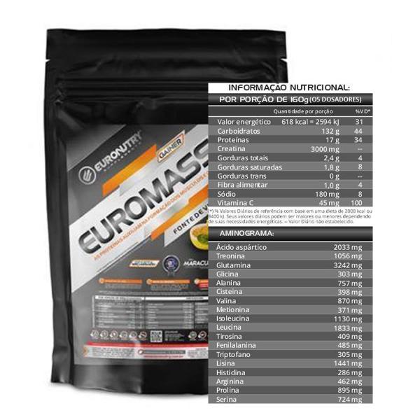 Imagem de Euromass gainer (sc) 3 kg - euronutry (cappuccino)