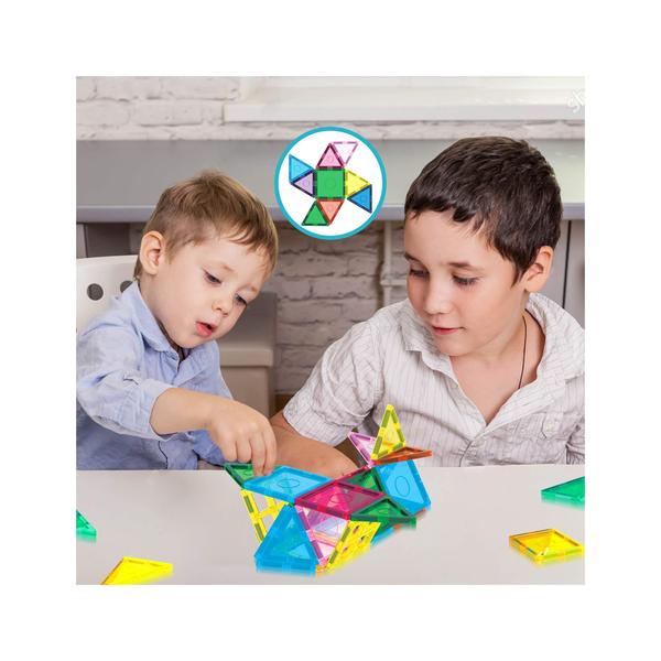 Everplay 110 pc telhas magnéticas com carro set, blocos de construção brinquedos STEAM aprendizagem educacional ímã brinquedo pré-escola Montessori meninos e meninas Smart Creative Kit Jogos presentes para a idade 3 + crianças crianças Imagem de Everplay 110 pc telhas magnéticas com carro set, blocos de construção brinquedos STEAM aprendizagem educacional ímã brinquedo pré-escola Montessori meninos e meninas Smart Creative Kit Jogos presentes para a idade 3 + crianças crianças