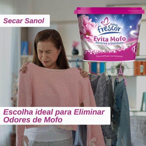 Imagem de Evita Mofo Desumidificador Caixa Kit 12 Unidades Antimofo Gaveta Closet Armário Refil Ar Ambiente Mata Mo