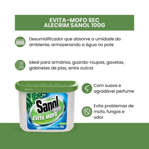 Imagem de Evita mofo Sanol sec Alecrim 100g