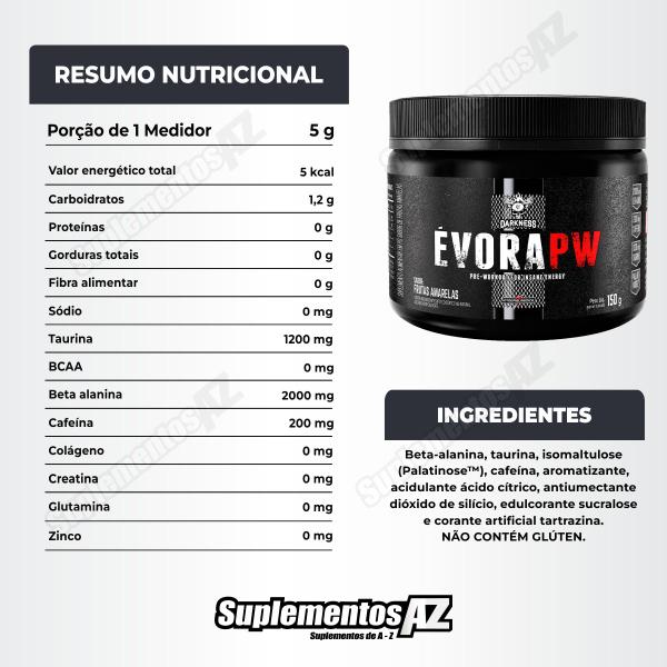 Imagem de Evora 150g Pré Treino Darkness IntegralMedica