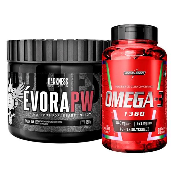 Imagem de Evora Pré Treino 150g + Omega 3 60 Caps Integralmedica