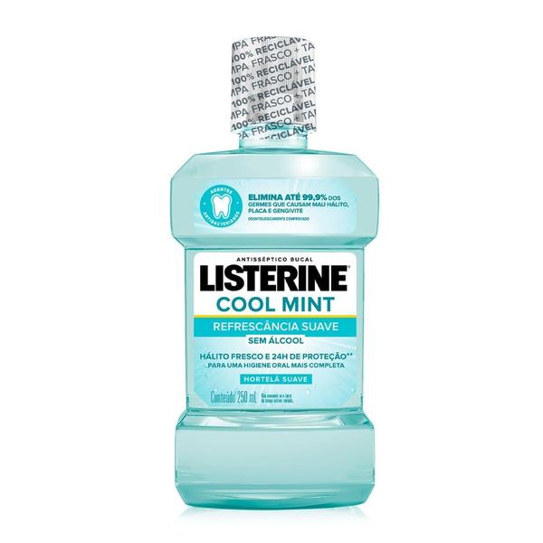 Imagem de Exaguante Antisséptico Bucal Listerine Cool Mint Zero 250ml