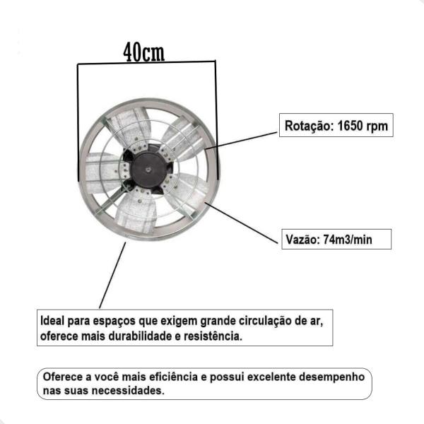 Imagem de Exaustor 40Cm Axial Industrial  Goar