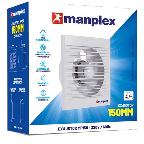 Exaustor Banheiro Lavabo Residencial 150mm 18w 220v Manplex Imagem de Exaustor Banheiro Lavabo Residencial 150mm 18w 220v Manplex