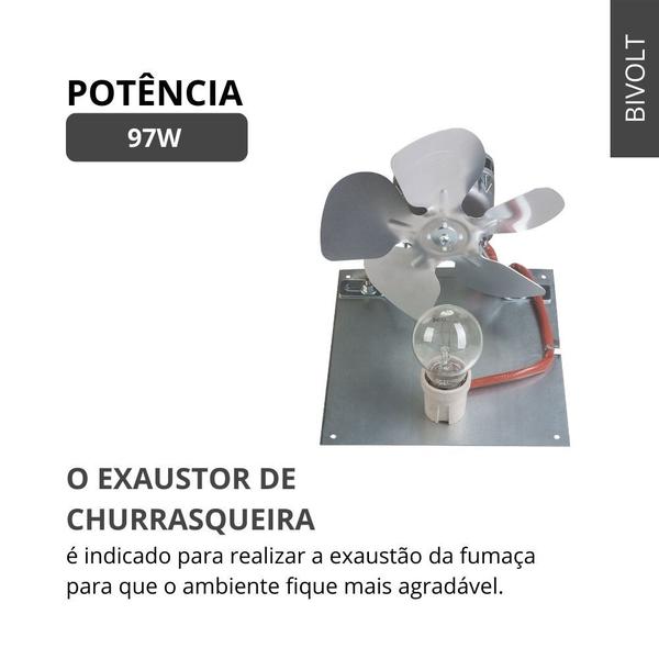 Imagem de Exaustor churrasqueira alv. c/ soquete 30cm Ventimais Bivolt 