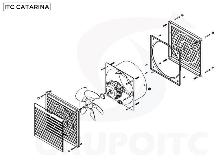 Imagem de Exaustor De Ambientes Itc Catarina 250 P/ Divisórias