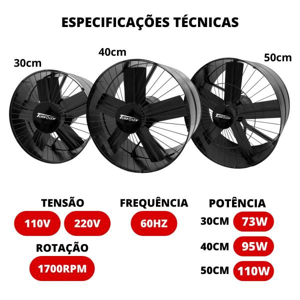 Imagem de Exaustor Industrial EX50 50cm 6500m³/h 220v Vitalex