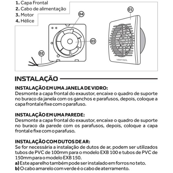 Imagem de Exaustor P/Banheiro 15Cm/150Mm Grade Anti Insetos Bivolt