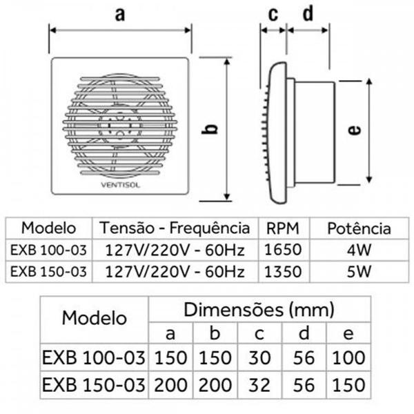 Imagem de Exaustor P/Banheiro Ventisol Br B10 Biv