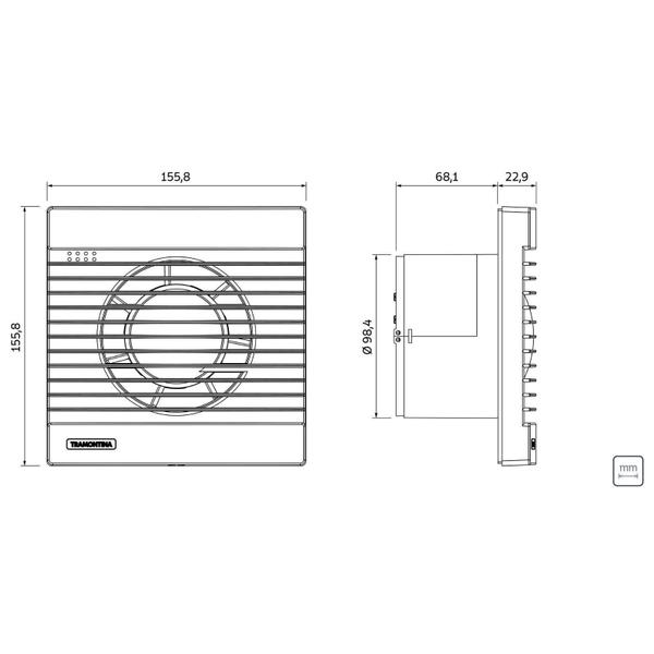 Imagem de Exaustor Para Banheiro 100Mm - Tramontina Silencioso 127V