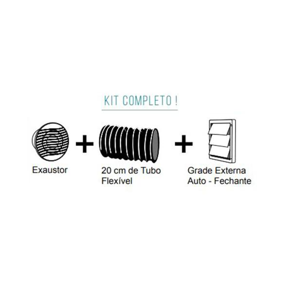 Imagem de Exaustor para Banheiro Sicflux Mega 18 Bivolt  Kit Completo