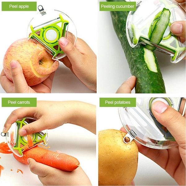 Exclusivo Descascador De Frutas, Legumes E Batatas - 3 EM 1 Imagem de Exclusivo Descascador De Frutas, Legumes E Batatas