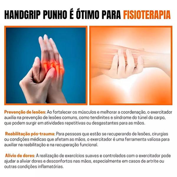 Imagem de Exercitador Dedos Flexor Fortalecedor De Punho Fisioterapia Cinza