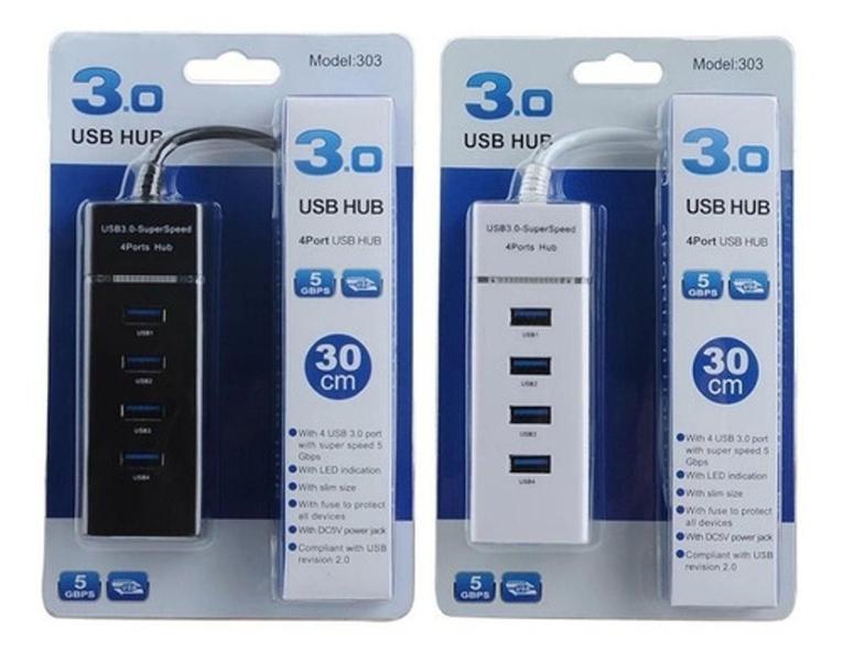 Imagem de Expansor Hub Usb 3.0 4 Portas Com Led Super Rápido 5.0 Gbps - ROHS