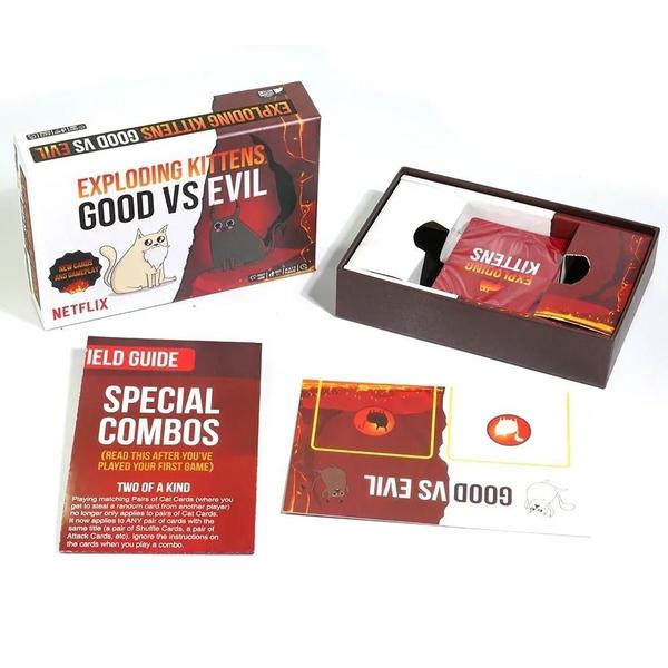 Imagem de Exploding Kittens: Jogo de Cartas Good vs Evil - 55 Cartas para Família e Adultos