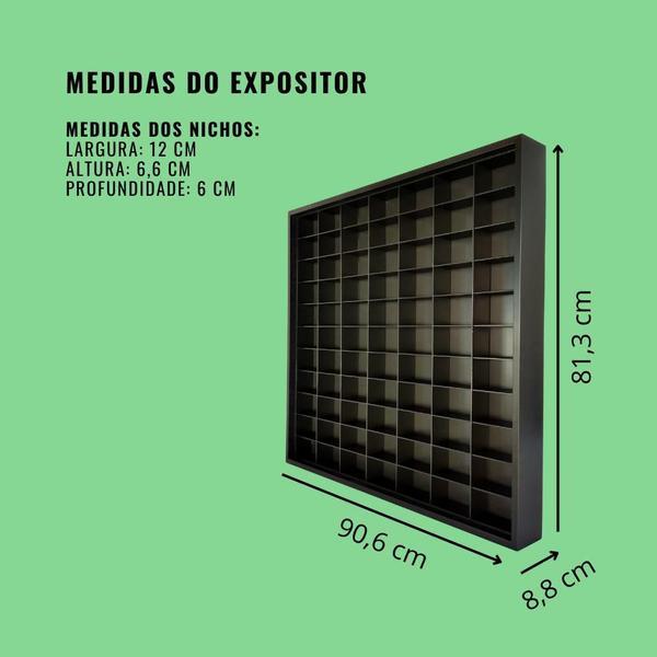 Imagem de Expositor 77 Nichos - Escala 1:64 caixa base Preto - cod 13039