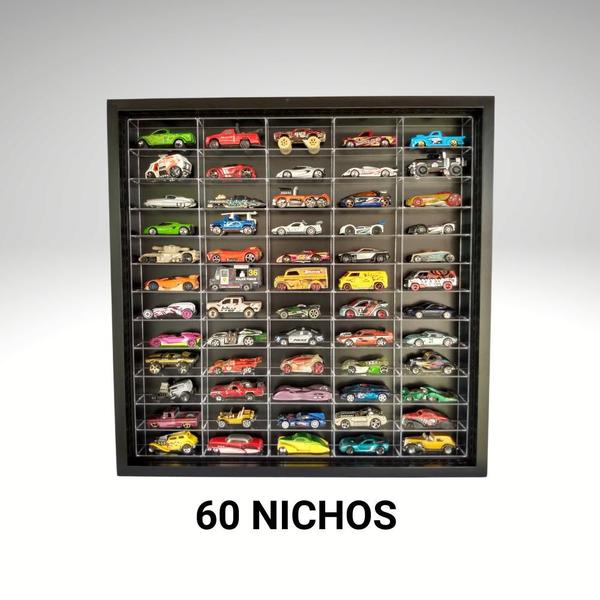 Imagem de Expositor Acrílico (60) - Escala 1:64 carrinhos Preto - cod 13013