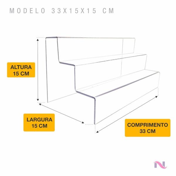 Imagem de Expositor Acrilico Ps Plataforma Loja Escadinha - Sikin