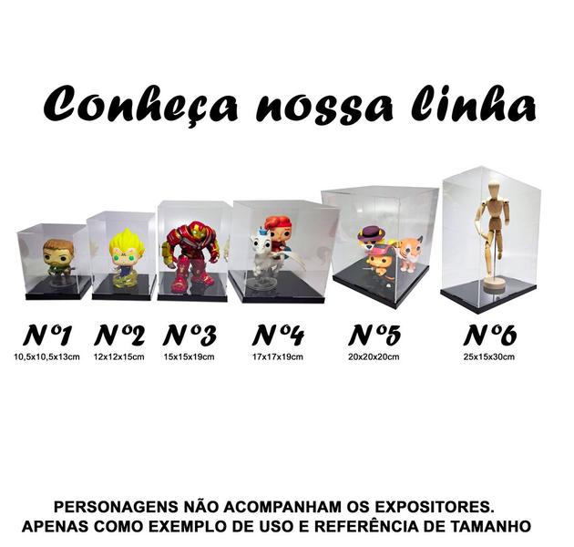 Imagem de EXPOSITOR CAIXA ACRÍLICO FUNKO POP COLECIONADOR 17X17X19 CM Nº4 SB