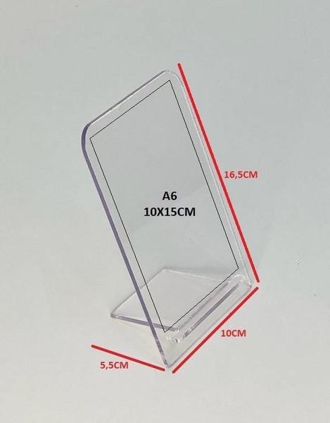 Imagem de Expositor Display A6 Encaixe Mesa Balcão Avisos Pix Qr Code