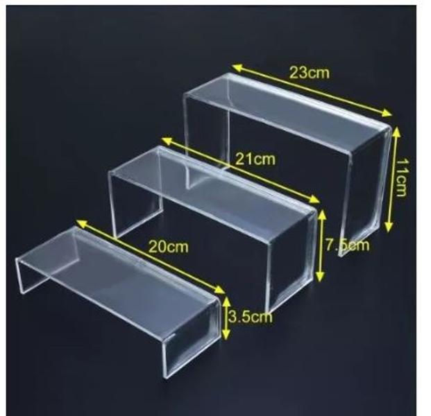 Imagem de Expositor Display Acrílico Calçados Loja Sapatos 3 Peças