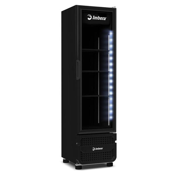 Imagem de Expositor e Refrigerador Vertical VR08  Imbera - All Black Inverter 244L LED Perimetral Porta de Vidro 0ºC a +7ºC