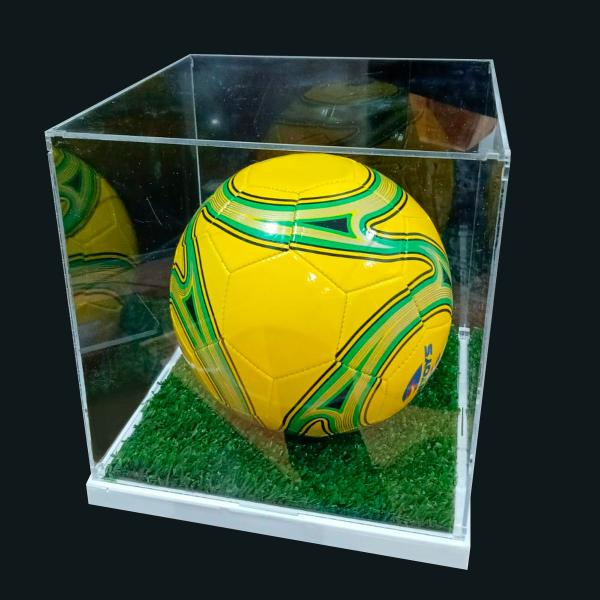 Expositor para bola de futebol e society gramado 25x25x25 - 3mm - SB Imagem de Expositor para bola de futebol e society gramado 25x25x25 - 3mm