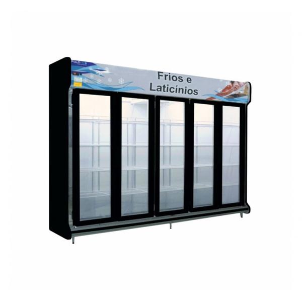 Imagem de Expositor Refrigerado Auto Serviço Polofrio 5 Portas Preto-220v