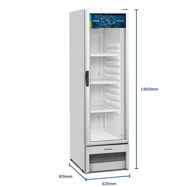 Imagem de Expositor Vertical Porta de Vidro 324 Litros Metalfrio VB28R Branco 220V