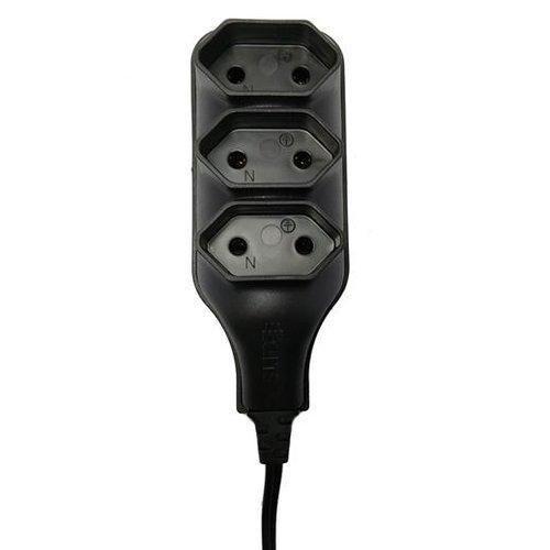 Imagem de Extensão Bipolar Bivolt Slim 3 Metros Preto 10A Dolce Home