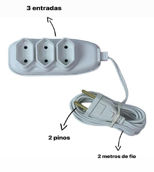 Imagem de Extensão Bipolar Branca - 2 Metros