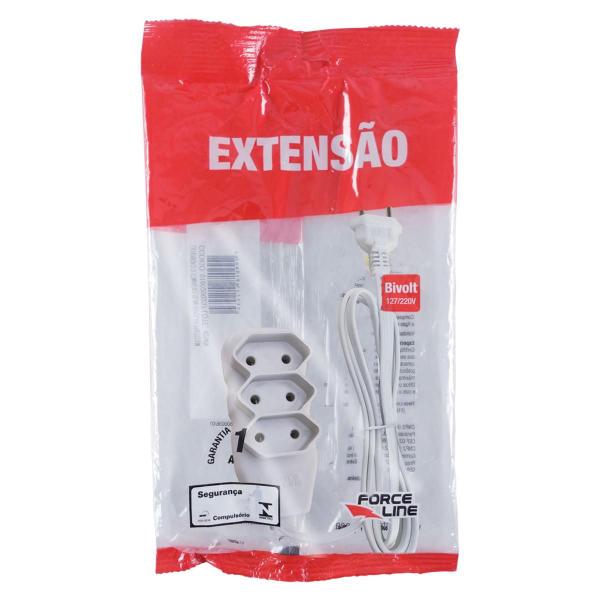 Imagem de Extensão Bipolar Slim 1 Metro Branco Force Line