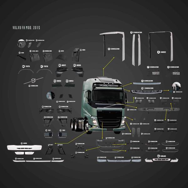 Imagem de Extensão da Porta LE Volvo FH após 2015