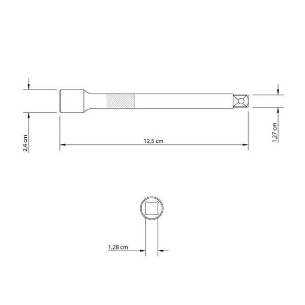 Imagem de Extensão de 5" para Soquetes Encaixe 1/2" Cromada Tramontina