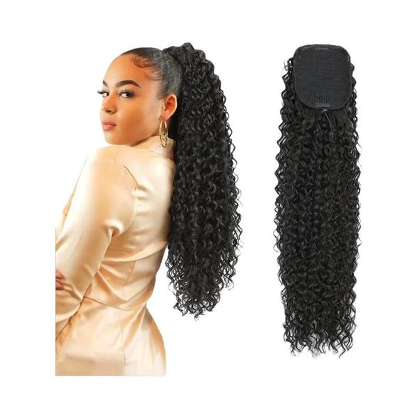 Extensão de Cabelo Sintético Crespo - Rabo de Cavalo 26 Polegadas - Cor Natural Imagem de Extensão de Cabelo Sintético Crespo - Rabo de Cavalo 26 Polegadas - Cor Natural