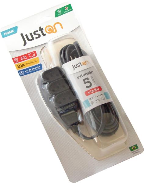 Imagem de Extensão de Tomada Adaptador JustOn 5m 10A Tripolar Preto