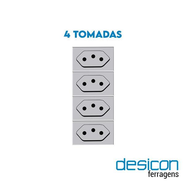 Imagem de Extensão Elétrica 4 Tomadas com Cabo 5 Metros 10A 2P+T Fame