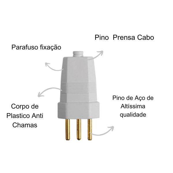 Imagem de Extensão Elétrica de Tomada 20 Metros 10A Reforçada Cabo PP 2x1,00mm² Universal Bivolt 110v 220v