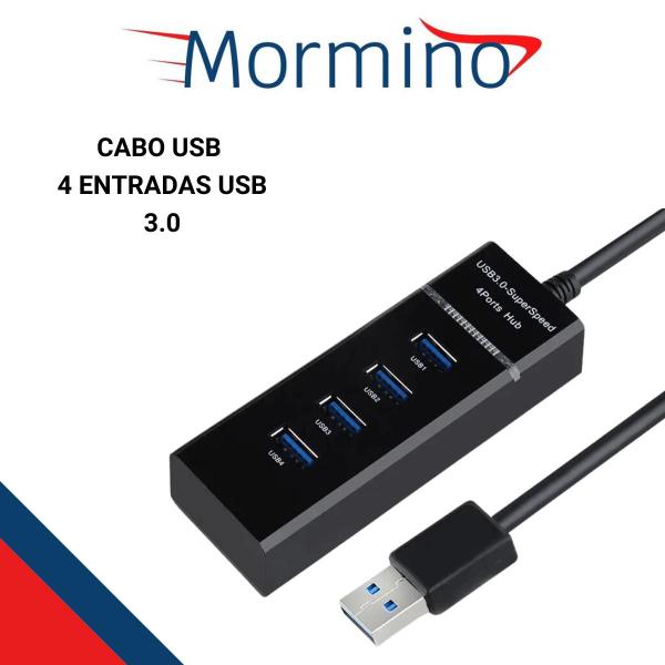 Imagem de Extensão Hub Régua Usb 3.0 4 Portas Pc Hd Externo Pendrive