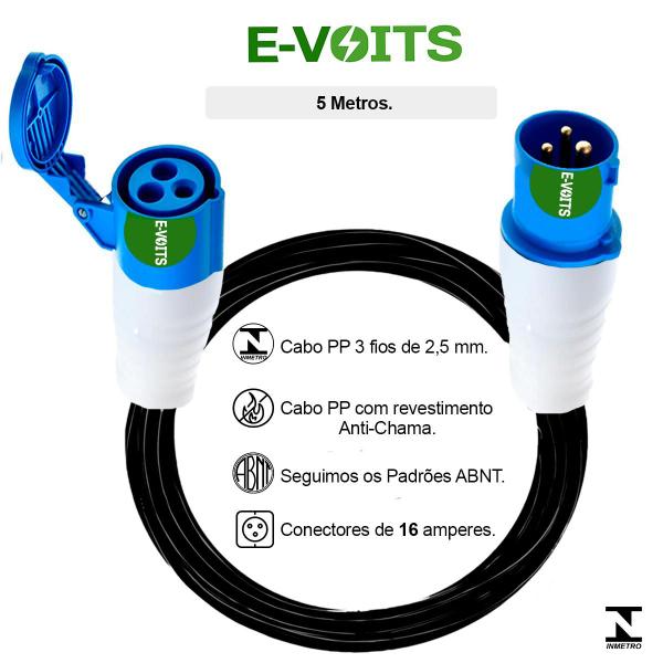 Imagem de Extensão Para Carregador Carro Elétrico 5m Mini