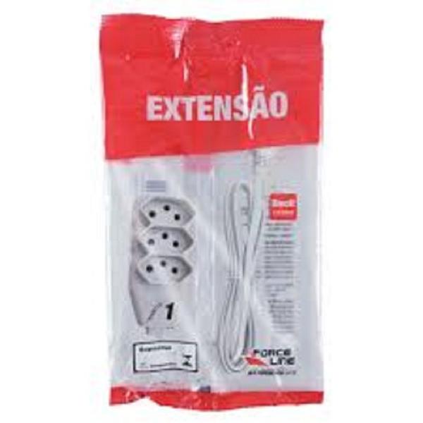 Imagem de Extensao tripla slim 1 mts 3 x 0,75 3 tomada branca